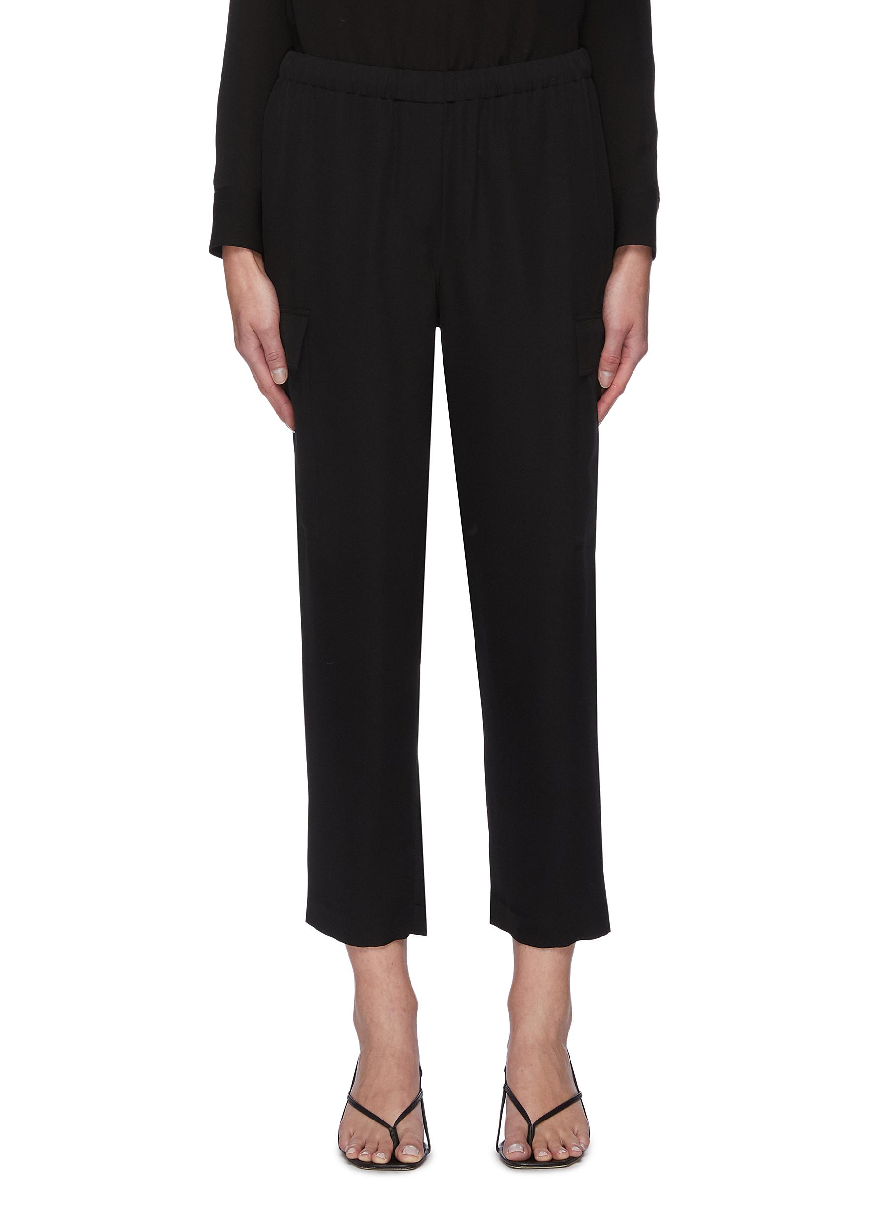 theory silk trousers