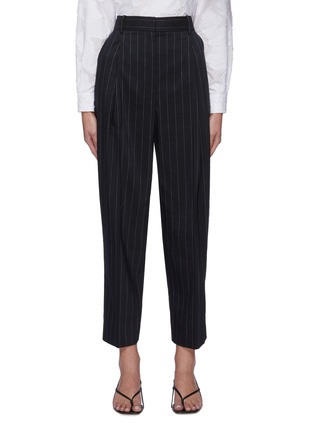 Main View - Click To Enlarge - THEORY - 'Treeca' Pinstripe Linen Blend Pants