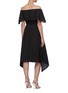 Back View - Click To Enlarge - THEORY - Handkerchief Hem Eyelet Detail Off-shoulder Cotton Midi Dress