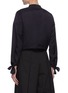 Back View - Click To Enlarge - THEORY - Tie Cuff Zip Front Bomber Jacket