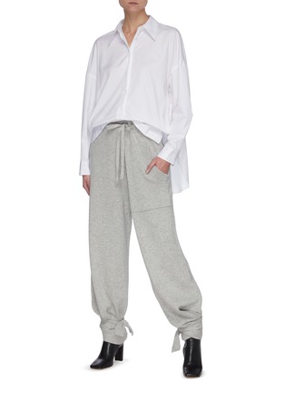 Figure View - Click To Enlarge - TIBI - Tied leg cashmere lounging sweatpants