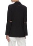 Back View - Click To Enlarge - TIBI - Tropical' Single-breast Sleeve Cut-out Wool Blazer