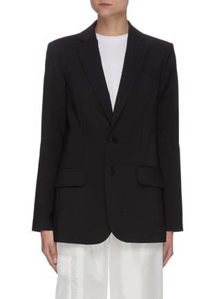 Main View - Click To Enlarge - TIBI - Tropical' Single-breast Sleeve Cut-out Wool Blazer