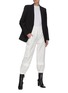 Figure View - Click To Enlarge - TIBI - Tropical' Single-breast Sleeve Cut-out Wool Blazer