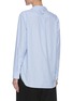 Back View - Click To Enlarge - TIBI - Awning' V-neck Curved Collar Stripe Shirt