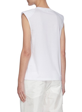 Back View - Click To Enlarge - TIBI - Padded shoulder tank top