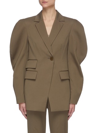 Main View - Click To Enlarge - TIBI - 'Cassius' Ruch Balloon Sleeve Wool Blend Blazer
