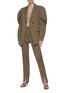 Figure View - Click To Enlarge - TIBI - 'Cassius' Ruch Balloon Sleeve Wool Blend Blazer