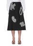Main View - Click To Enlarge - TIBI - Graphic Crochet Patch A-line Midi Skirt