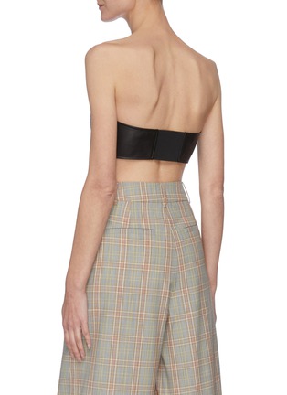 Back View - Click To Enlarge - TIBI - Zip-up Leather Bandeau