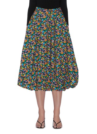 Main View - Click To Enlarge - TIBI - Sabine' All-over Floral Print Balloon Hem Skirt