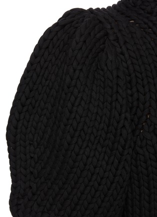  - TIBI - Balloon Sleeve Crochet Crop Sweater