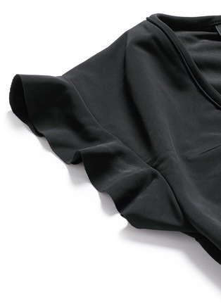 Detail View - Click To Enlarge - BETH RICHARDS - 'Sophia' flutter sleeve cropped swim top