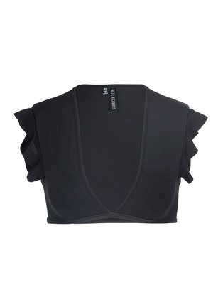 Main View - Click To Enlarge - BETH RICHARDS - 'Sophia' flutter sleeve cropped swim top
