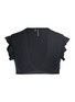 Main View - Click To Enlarge - BETH RICHARDS - 'Sophia' flutter sleeve cropped swim top