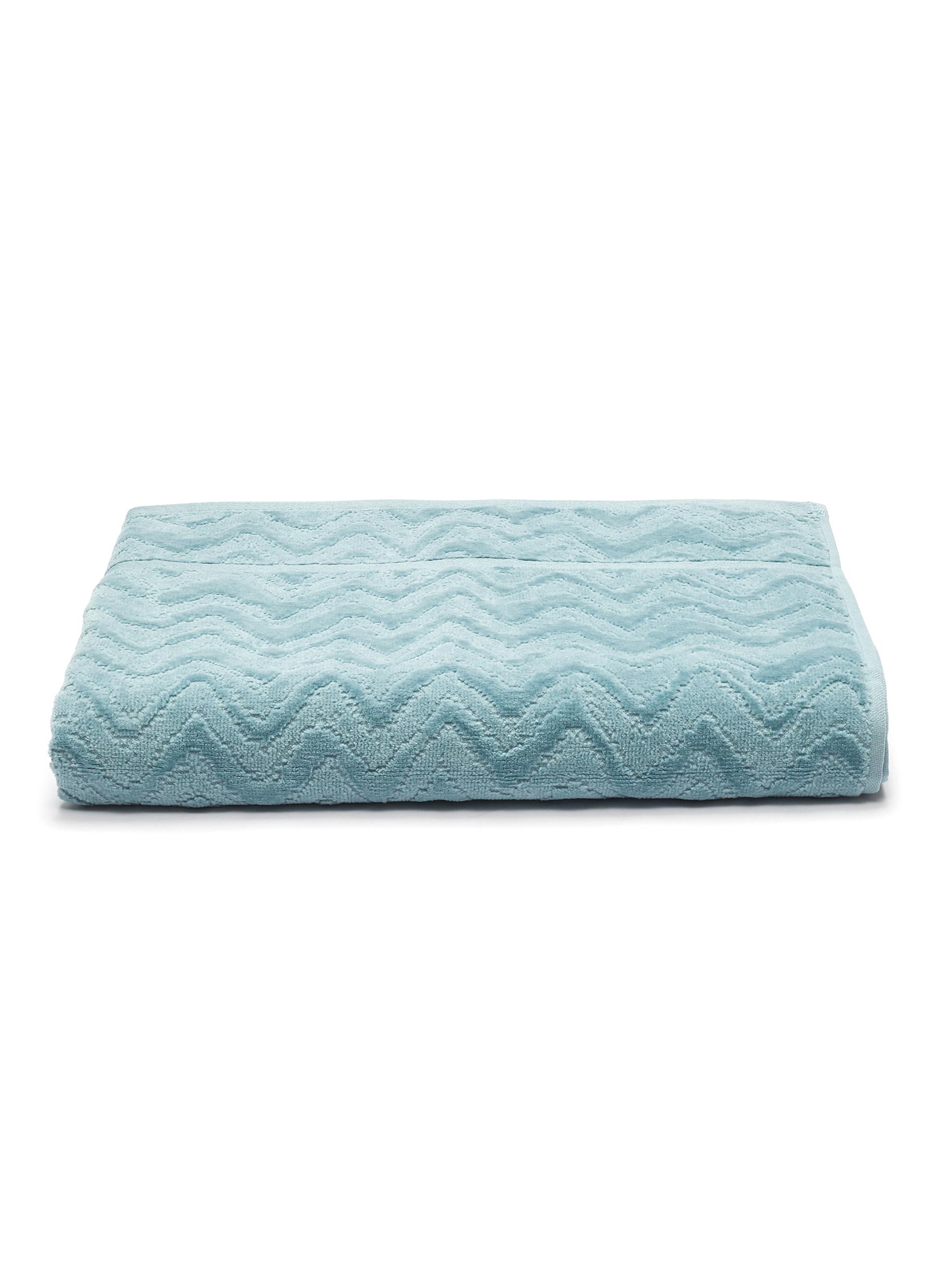 Missoni Rex Cotton Bath Towel - Light Blue
