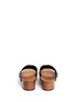 Back View - Click To Enlarge - SAINT LAURENT - Stud leather wooden clog mule sandals