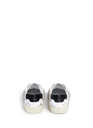 Back View - Click To Enlarge - SAINT LAURENT - 'California' embossed star leather sneakers