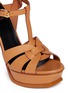 Detail View - Click To Enlarge - SAINT LAURENT - 'Tribute' knot front vegetal leather sandals