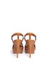 Back View - Click To Enlarge - SAINT LAURENT - 'Tribute' knot front vegetal leather sandals