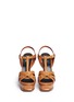 Front View - Click To Enlarge - SAINT LAURENT - 'Tribute' knot front vegetal leather sandals