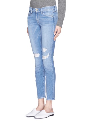 Front View - Click To Enlarge - FRAME - 'Le Skinny De Jeanne' distressed jeans