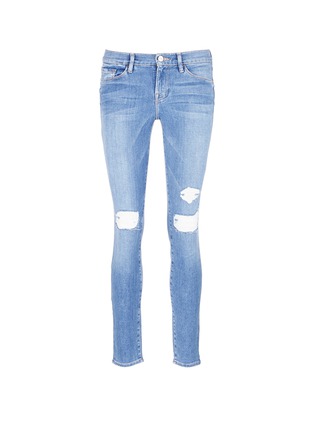 Main View - Click To Enlarge - FRAME - 'Le Skinny De Jeanne' distressed jeans