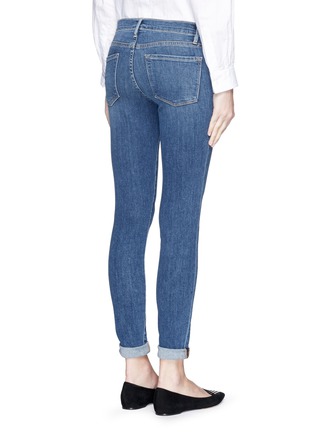 Back View - Click To Enlarge - FRAME - 'Le Skinny de Jeanne' whiskered jeans