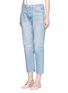 Front View - Click To Enlarge - FRAME - 'Le Original' distressed knee boyfriend jeans