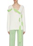 Main View - Click To Enlarge - PH5 - Stripe Ribbon Detail Oversize Sweater