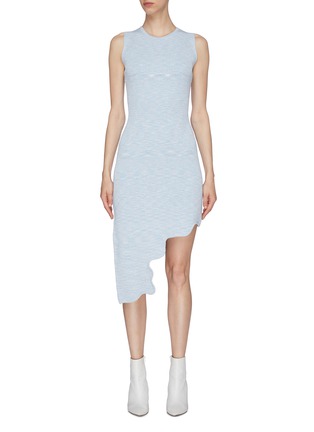 Main View - Click To Enlarge - PH5 - Asymmetric Scallop Hem Sleeveless Dress