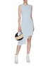 Figure View - Click To Enlarge - PH5 - Asymmetric Scallop Hem Sleeveless Dress