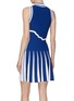 Back View - Click To Enlarge - PH5 - Colourblock Scallop Detail Pleat Dress