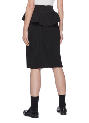 Back View - Click To Enlarge - SHUSHU/TONG - Pleated double layer midi skirt