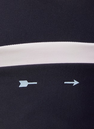 Detail View - Click To Enlarge - THE UPSIDE - 'Seawater' dip dye criss-cross back sports bra