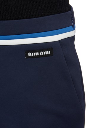  - MIU MIU - 'Lux' Duotonal Stripe Logo Tab Fleece Pants