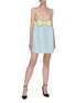 Figure View - Click To Enlarge - MIU MIU - Bow waist embroidered mini dress