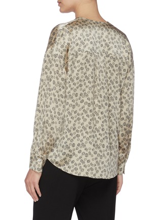 Back View - Click To Enlarge - VINCE - Zinnia' All-over Floral Print Silk Blouse