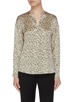 Main View - Click To Enlarge - VINCE - Zinnia' All-over Floral Print Silk Blouse