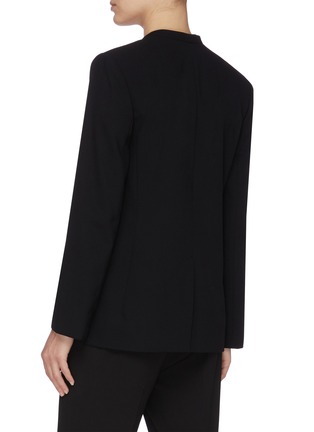 Back View - Click To Enlarge - VINCE - Collarless Wool Blend Blouse