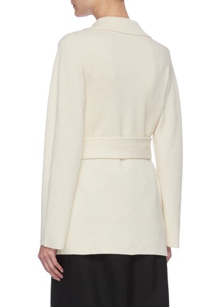 Back View - Click To Enlarge - VINCE - Belted Wool Cashmere Blend Knit Coat