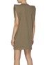 Back View - Click To Enlarge - THE FRANKIE SHOP - 'Tina' Padded Shoulder Sleeveless Cotton T-shirt Dress