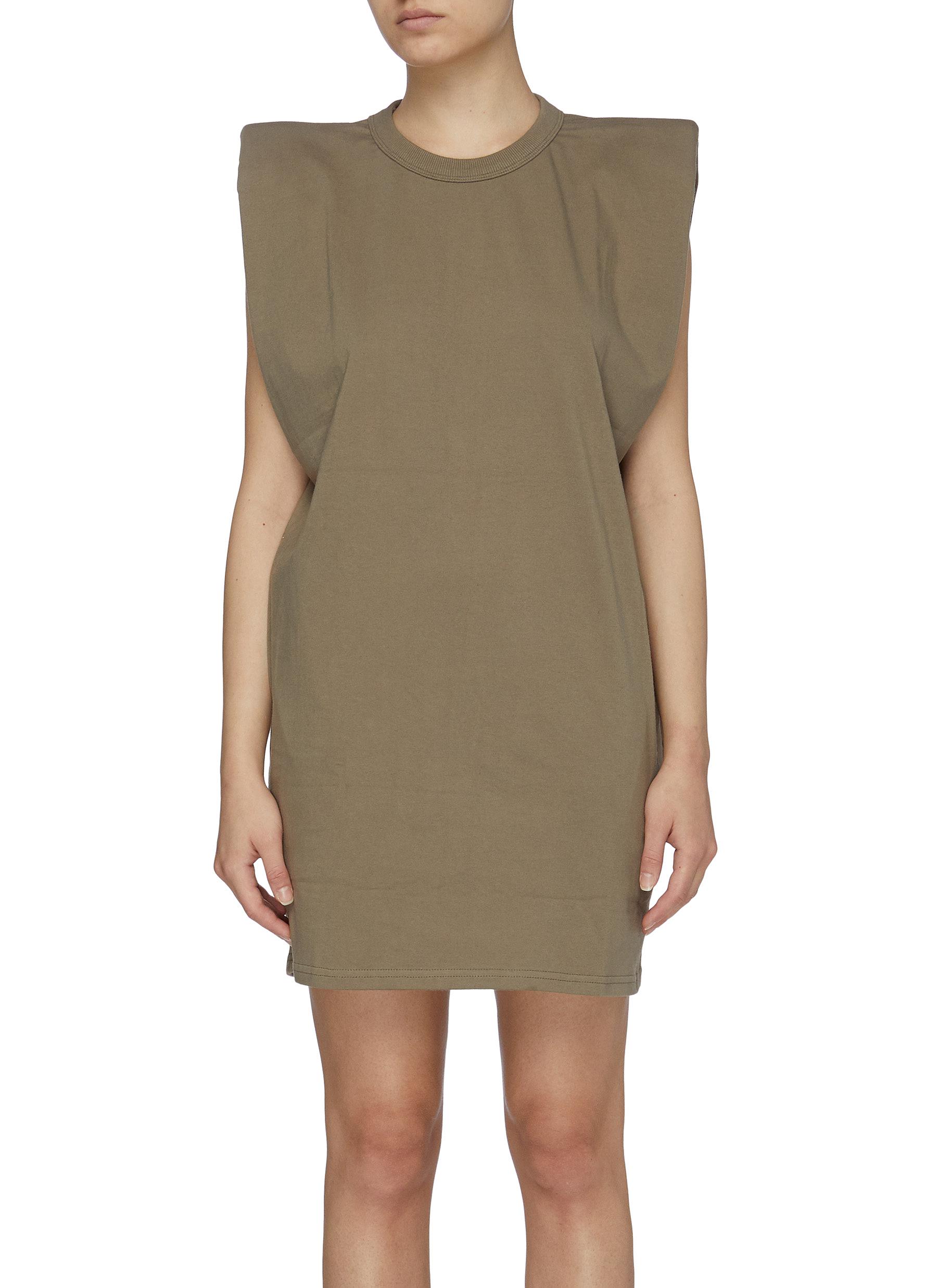 sleeveless cotton t shirt dress