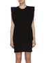 Main View - Click To Enlarge - THE FRANKIE SHOP - 'Tina' Padded Shoulder Sleeveless Cotton T-shirt Dress