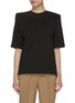 Main View - Click To Enlarge - THE FRANKIE SHOP - 'Carrington' Padded Shoulder Cotton Jersey T-shirt