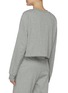 Back View - Click To Enlarge - THE FRANKIE SHOP - Padded Shoulder Retractable Drawstring Hem Cotton Sweatshirt