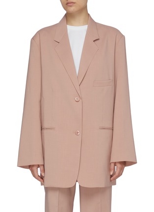 Main View - Click To Enlarge - THE FRANKIE SHOP - Pernille' Padded Shoulder Single Breast Oversize Blazer