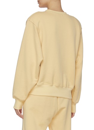 Back View - Click To Enlarge - THE FRANKIE SHOP - 'Vanessa' Padded Shoulder Oversize Cotton Sweatshirt