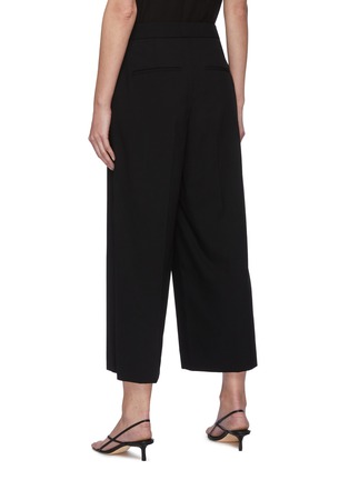 Back View - Click To Enlarge - VINCE - Centre Pleat Wide Leg Crop Twill Pants