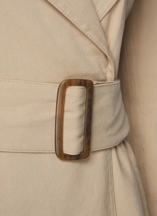  - VINCE - Oversize Lapel Belted Linen Blend Trench Coat